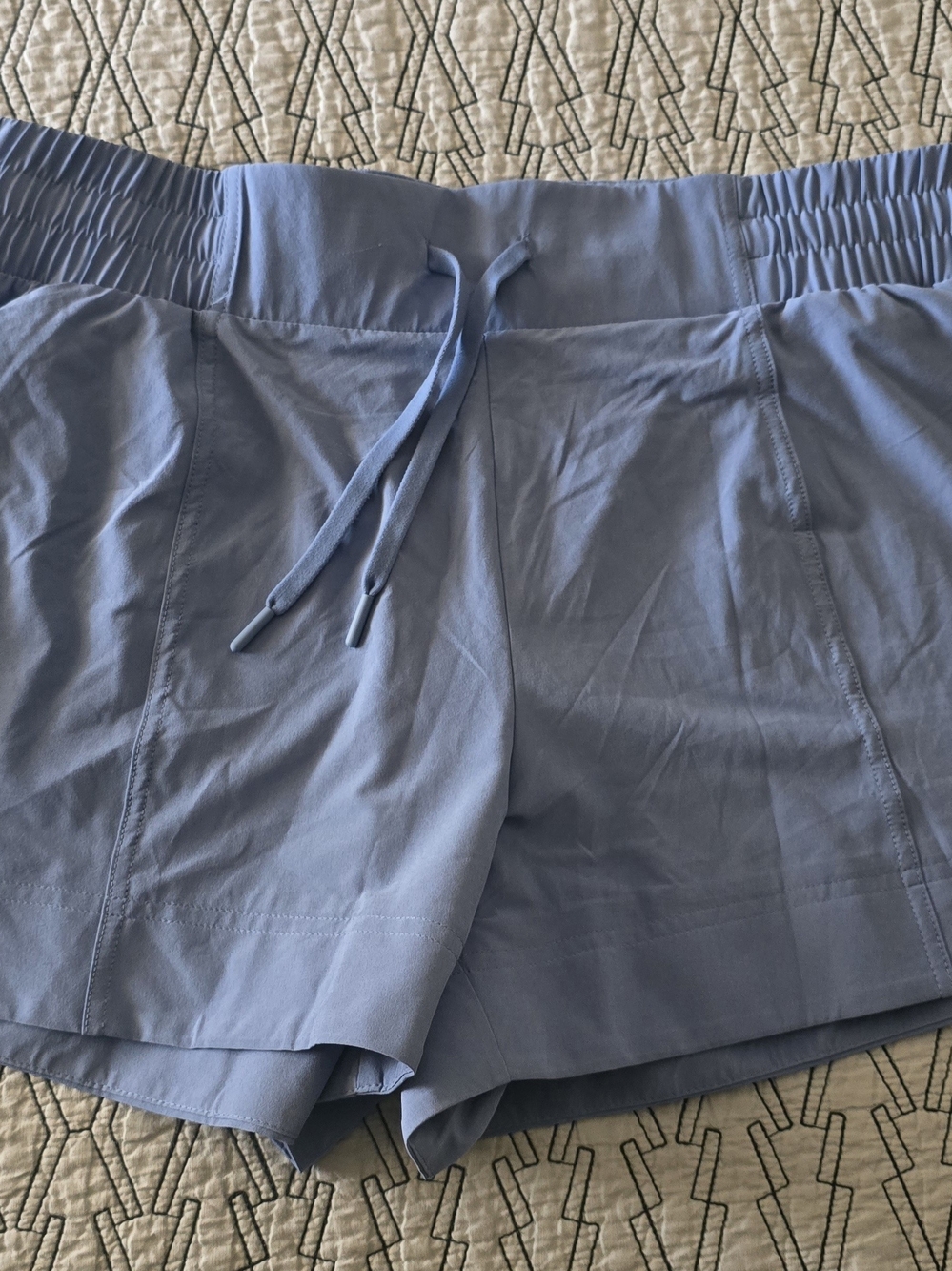 Light Blue Women's Drawstring Athletic Shorts